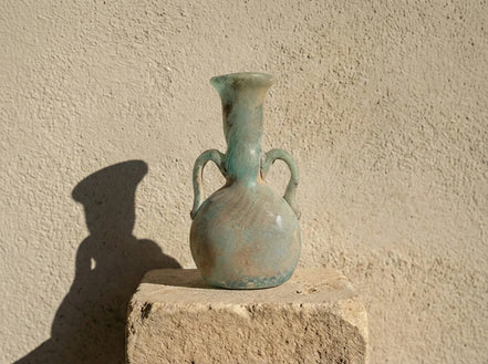 Verrerie romaine artisanale Amphore Torsadée - Souffle & Spirale - Essences Agape 11464562