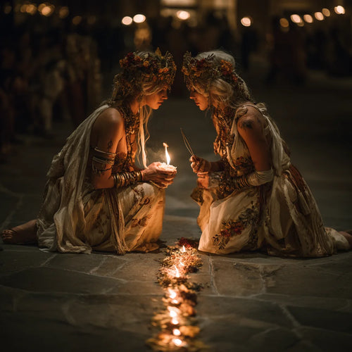 cadeau rituel  bougie romain