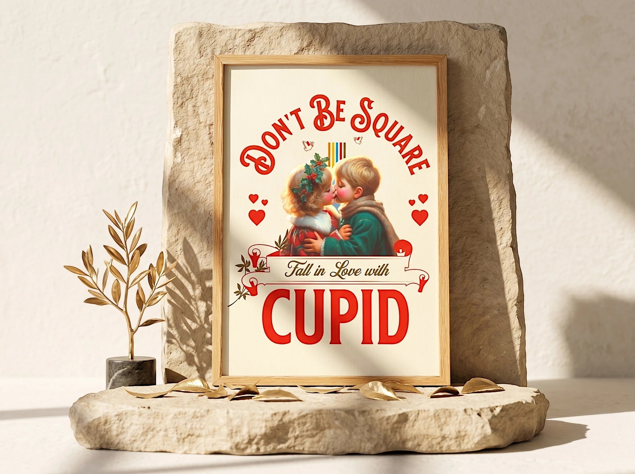 Affiche Essences Agape avec deux enfants s'embrassant, texte 