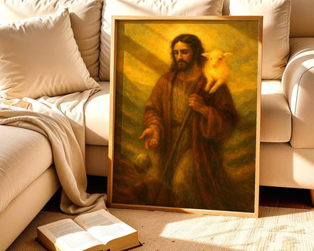 peinture française, agneau dieu, peinture religieuse, poster chrétien - Essences Agape 20456891