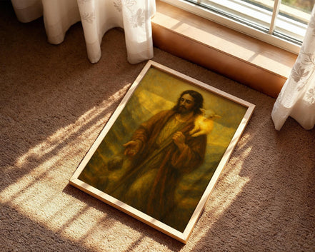 peinture française, agneau dieu, peinture religieuse, poster chrétien - Essences Agape 93237459