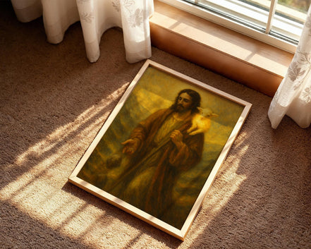 peinture française, agneau dieu, peinture religieuse, poster chrétien - Essences Agape 93237459