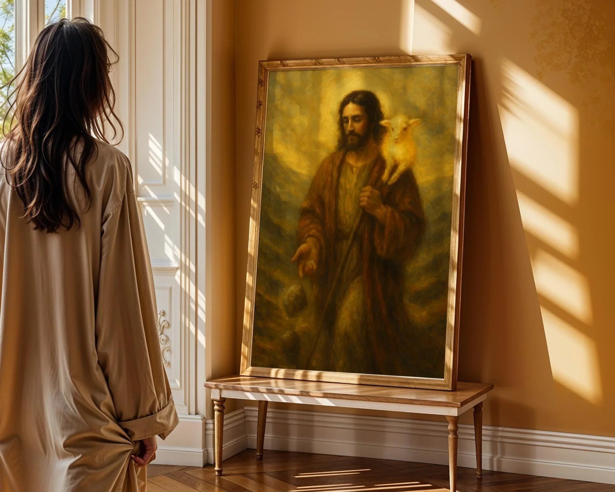 peinture française, agneau dieu, peinture religieuse, poster chrétien - Essences Agape 7120013