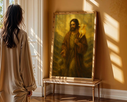 peinture française, agneau dieu, peinture religieuse, poster chrétien - Essences Agape 7120013