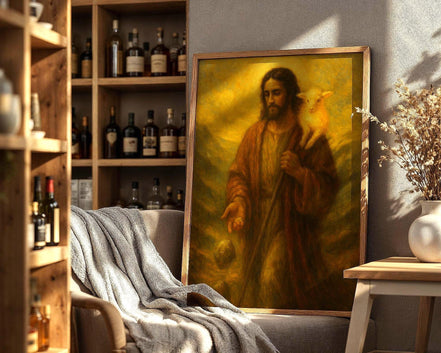 peinture française, agneau dieu, peinture religieuse, poster chrétien - Essences Agape 49564480