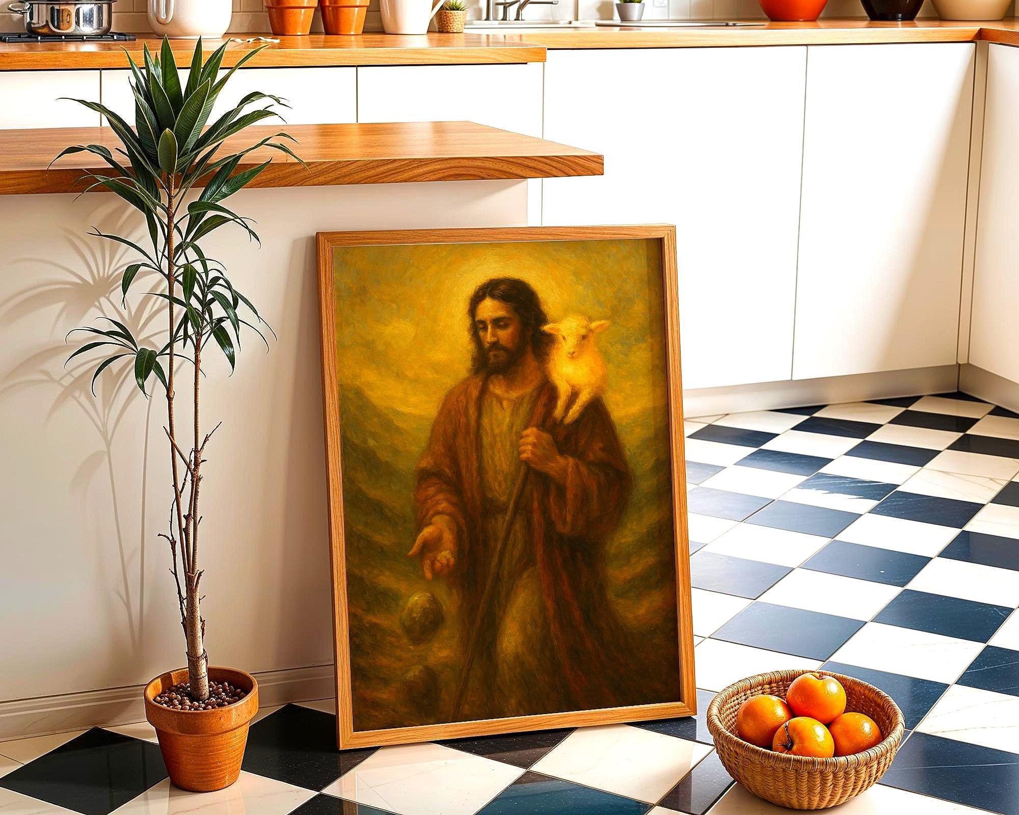 peinture française, agneau dieu, peinture religieuse, poster chrétien - Essences Agape 64621627