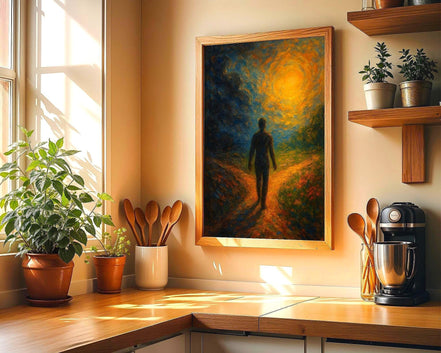 psychologie poster cadeau, art carrefour lumière, peinture française - Essences Agape 53117013