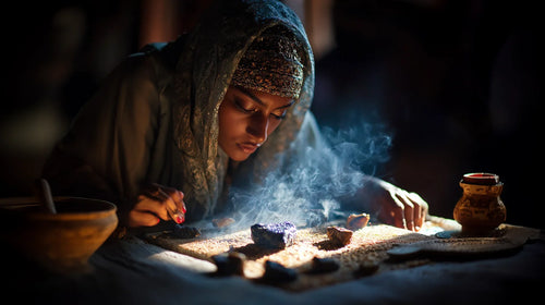 mannequin profitant de l'encens rituel agape