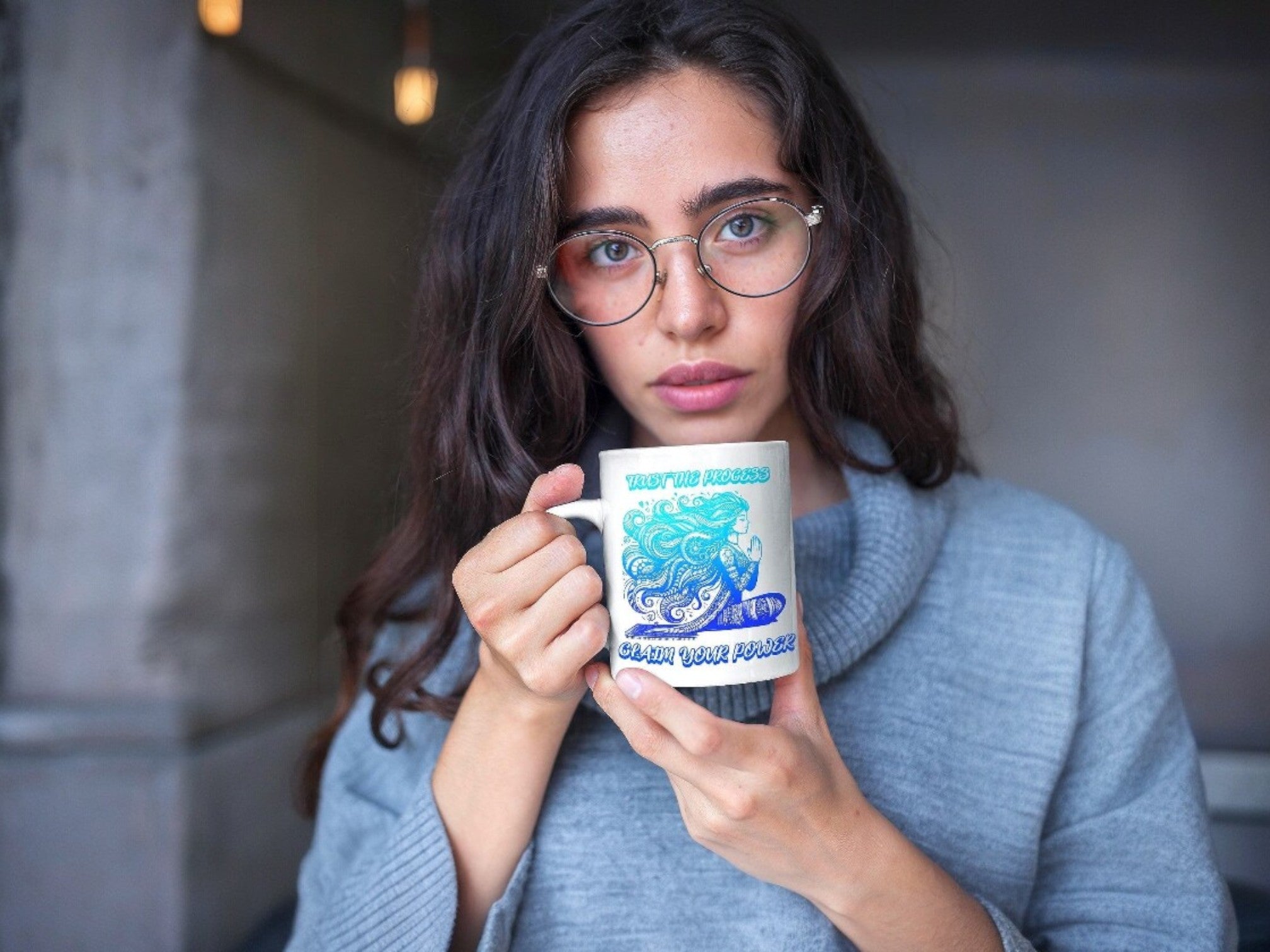 tasse à café abondance, mug original motif méditation, tasse matin - Essences Agape 66514307