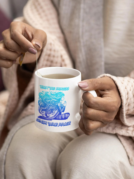 tasse à café abondance, mug original motif méditation, tasse matin - Essences Agape 77140374