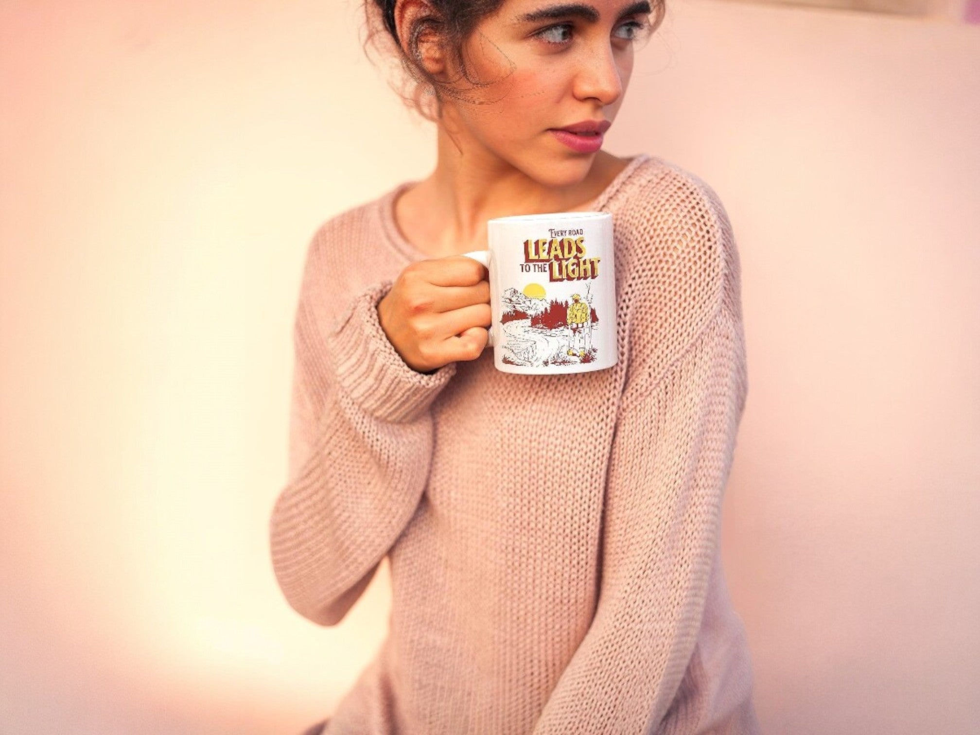 tasse à café chemin de vie, mug original motif méditation, tasse matin - Essences Agape 8513764