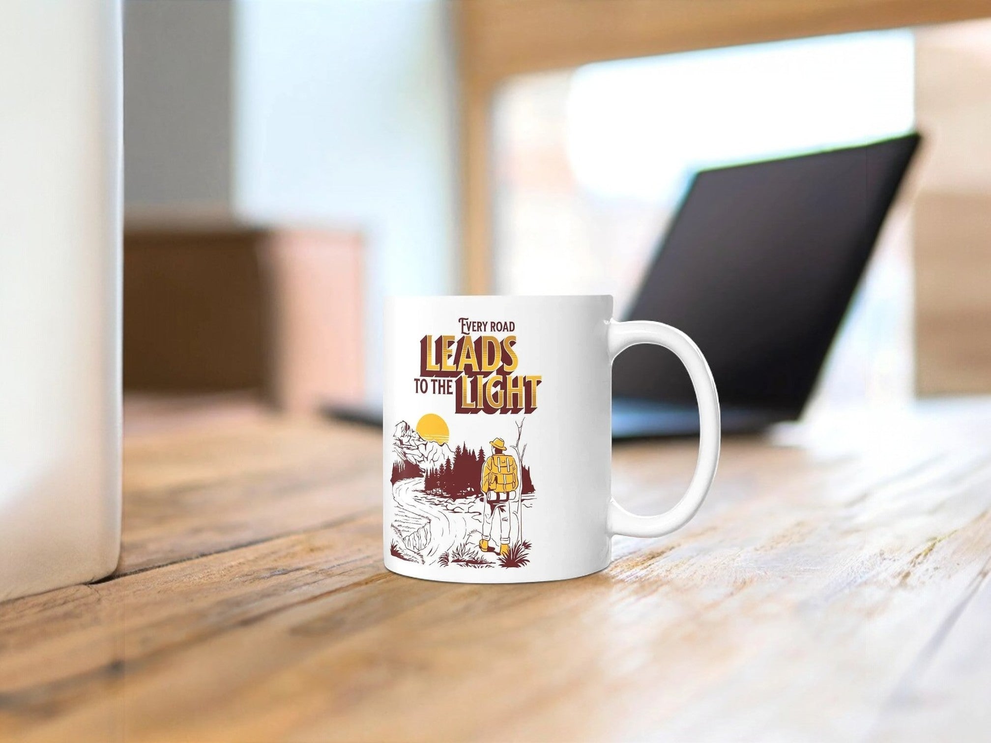 tasse à café chemin de vie, mug original motif méditation, tasse matin - Essences Agape 44297381